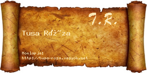 Tusa Róza névjegykártya